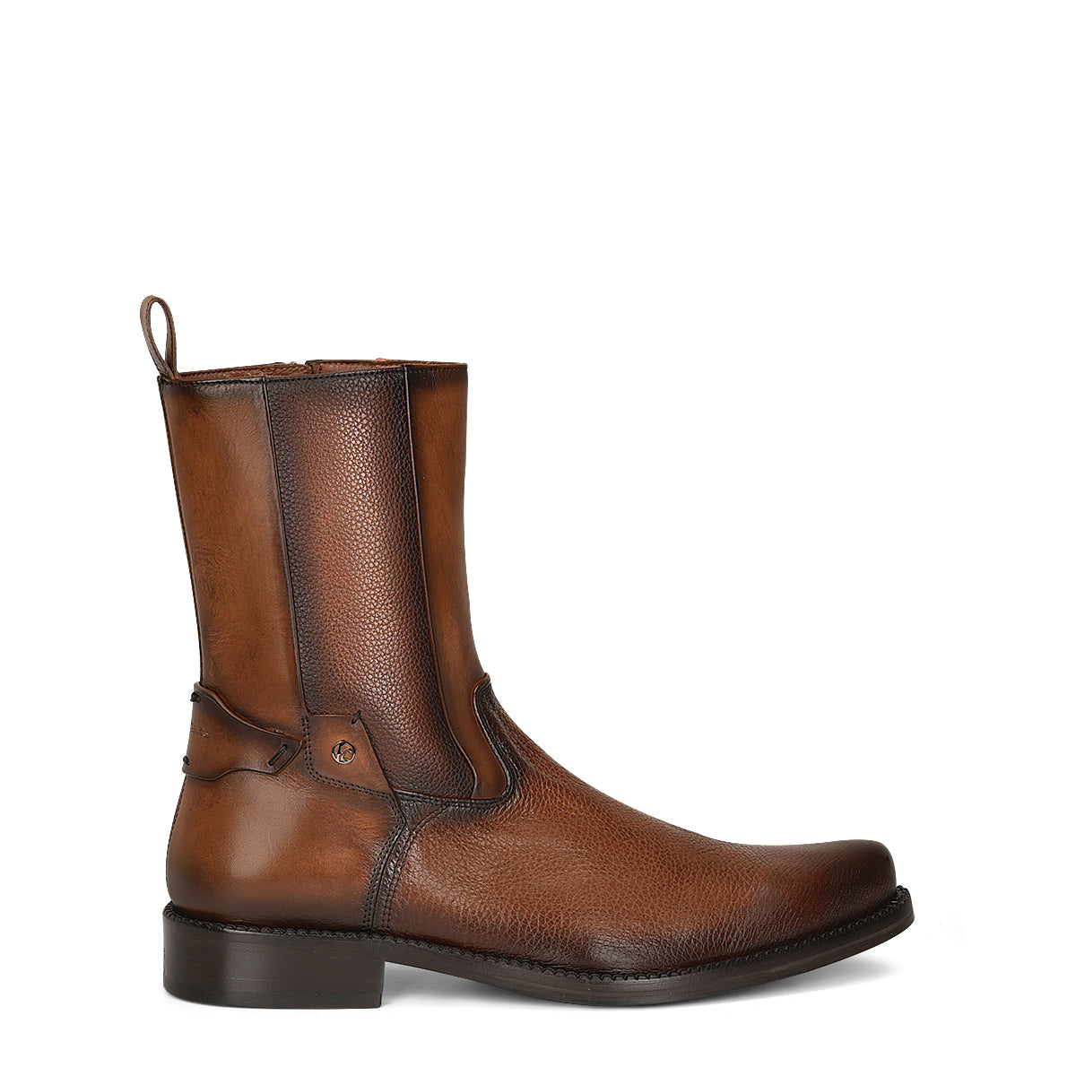 Cuadra Mens Deer Zipper Round Toe Botin