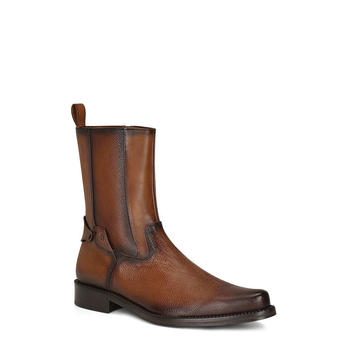 Cuadra Mens Deer Zipper Round Toe Botin