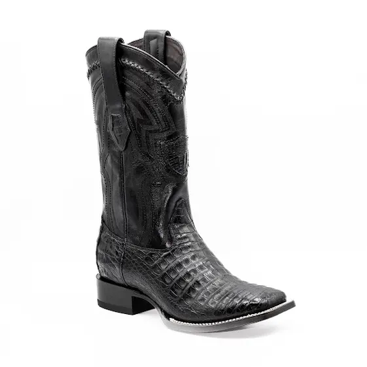 Wild West Boots Black Caiman Belly- 824L8205