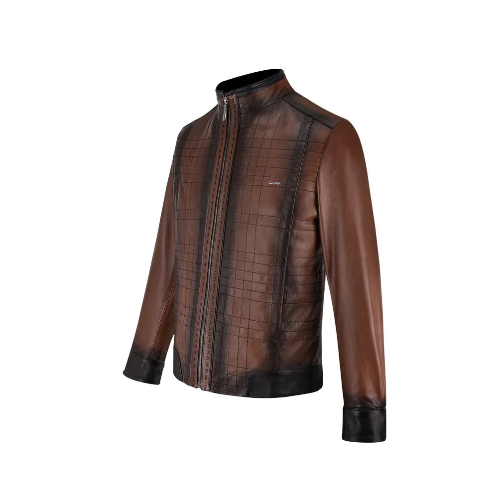 Cuadra Mens Brown Zipper Jacket