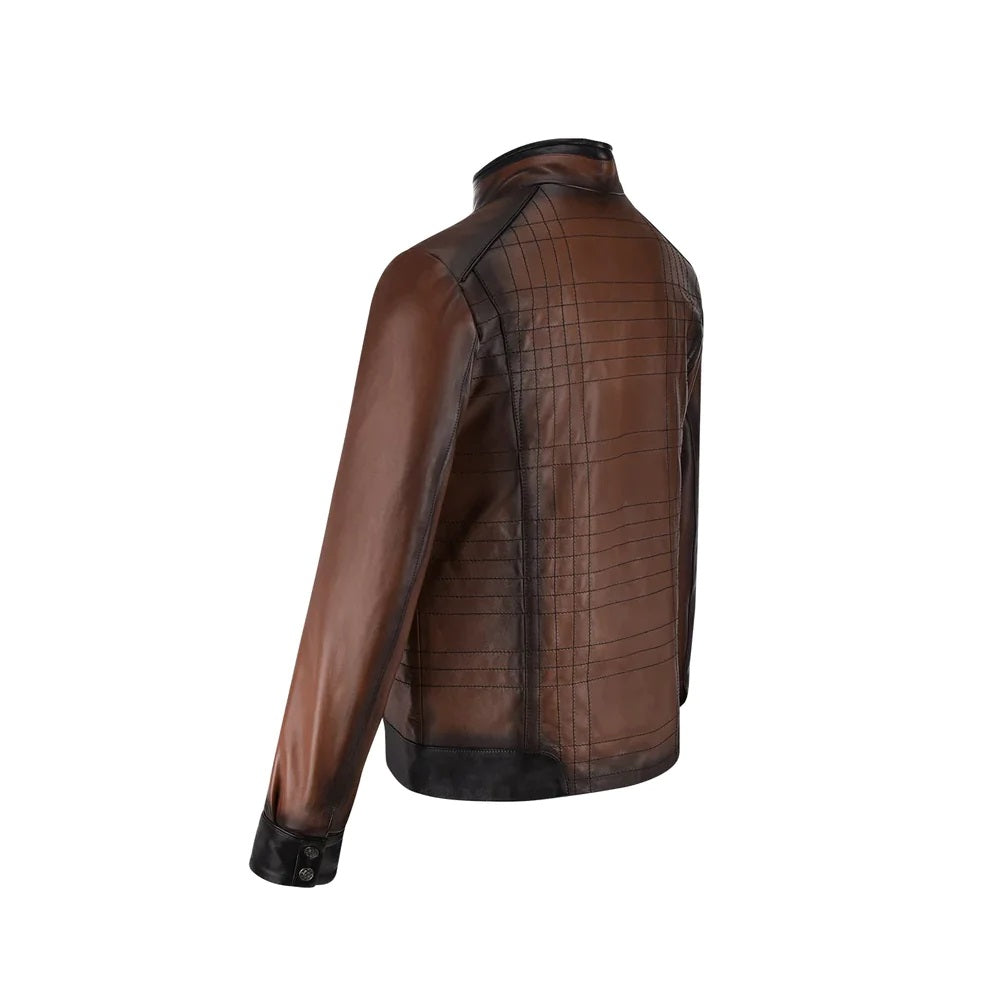 Cuadra Mens Brown Zipper Jacket