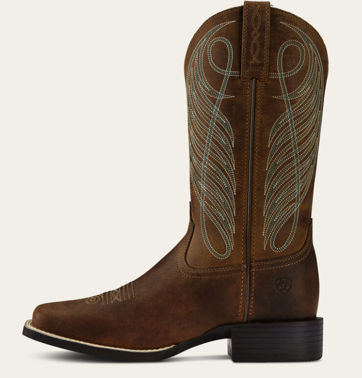 Ariat Round Up Wide Square Toe Western Boot