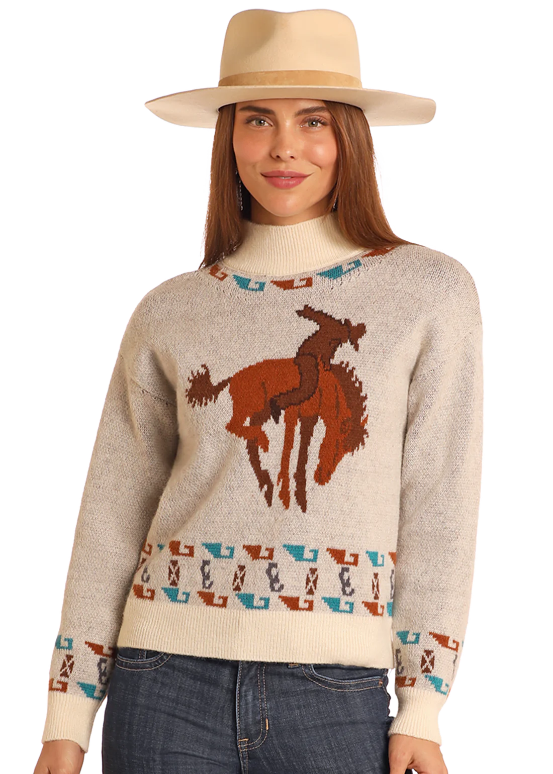 Panhandle Bronco Turtleneck Sweater