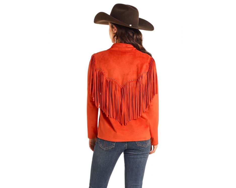 Rock & Roll Burnt Orange Fringe Jacket
