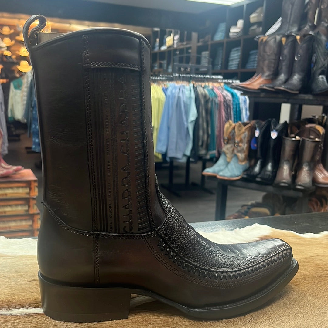 Cuadra Brown Ostrich Leg Narrow Boot