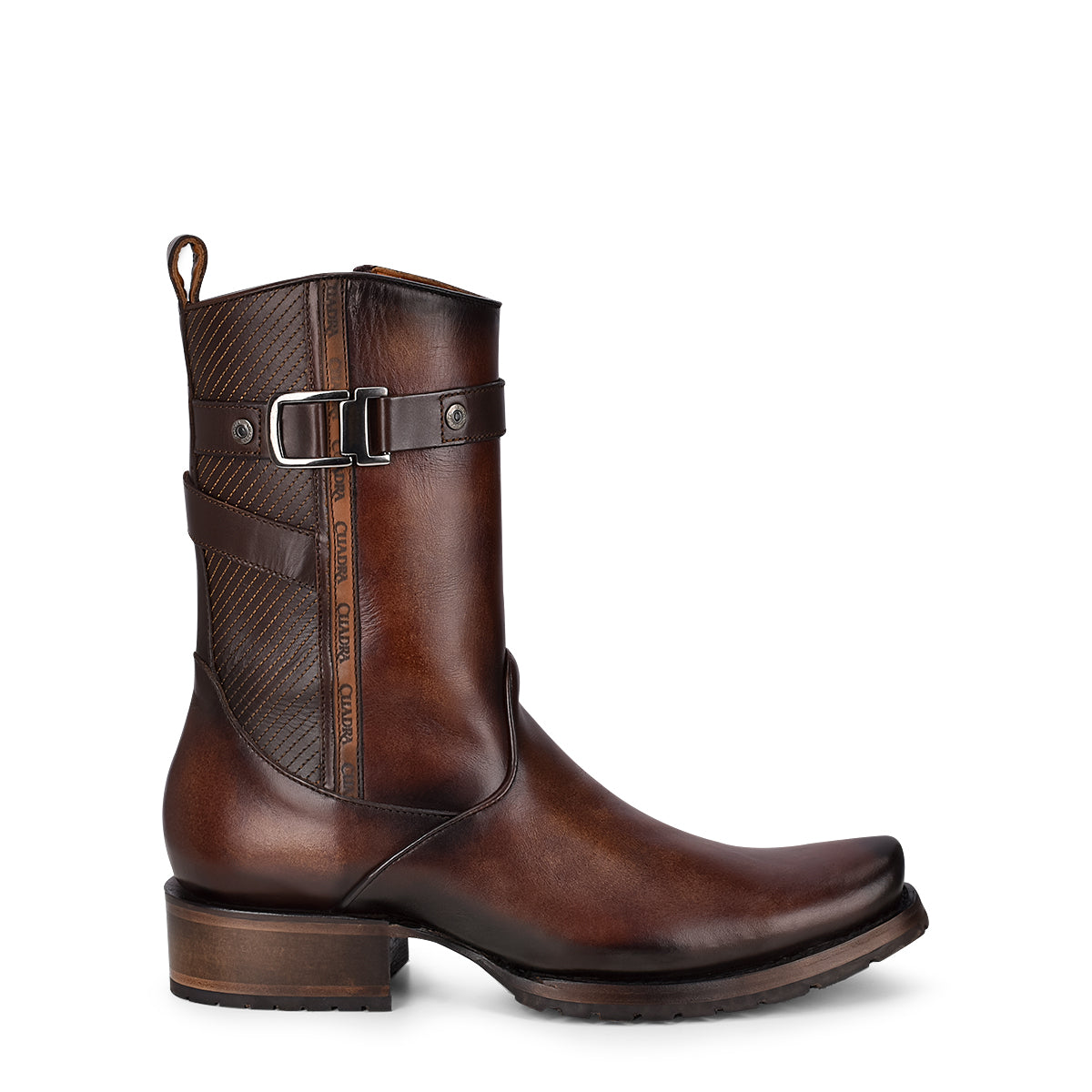 Cuadra Mens Brown Chaos Laser & Embroidery Boot