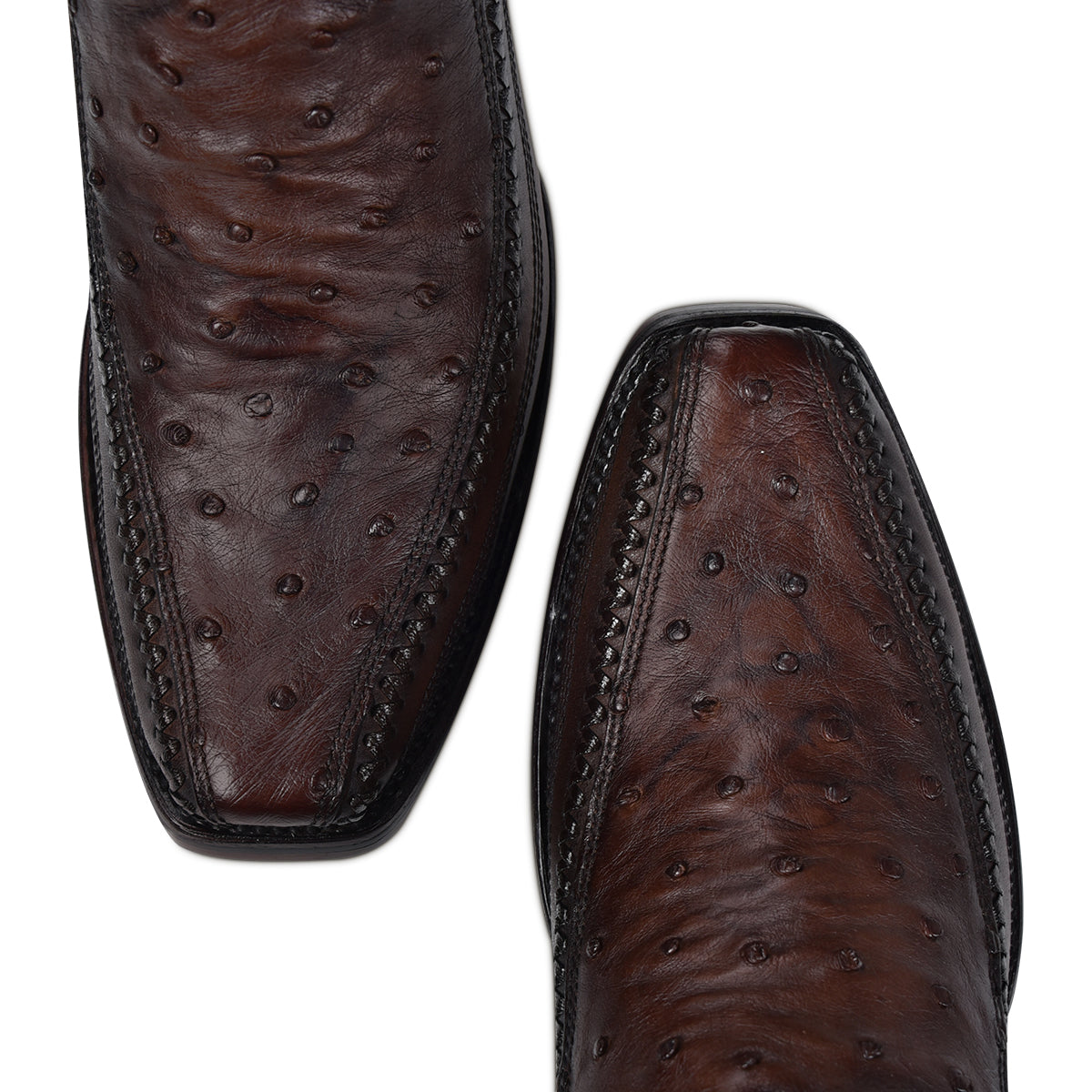 Cuadra Mens Chocolate Flame Ostrich Laser