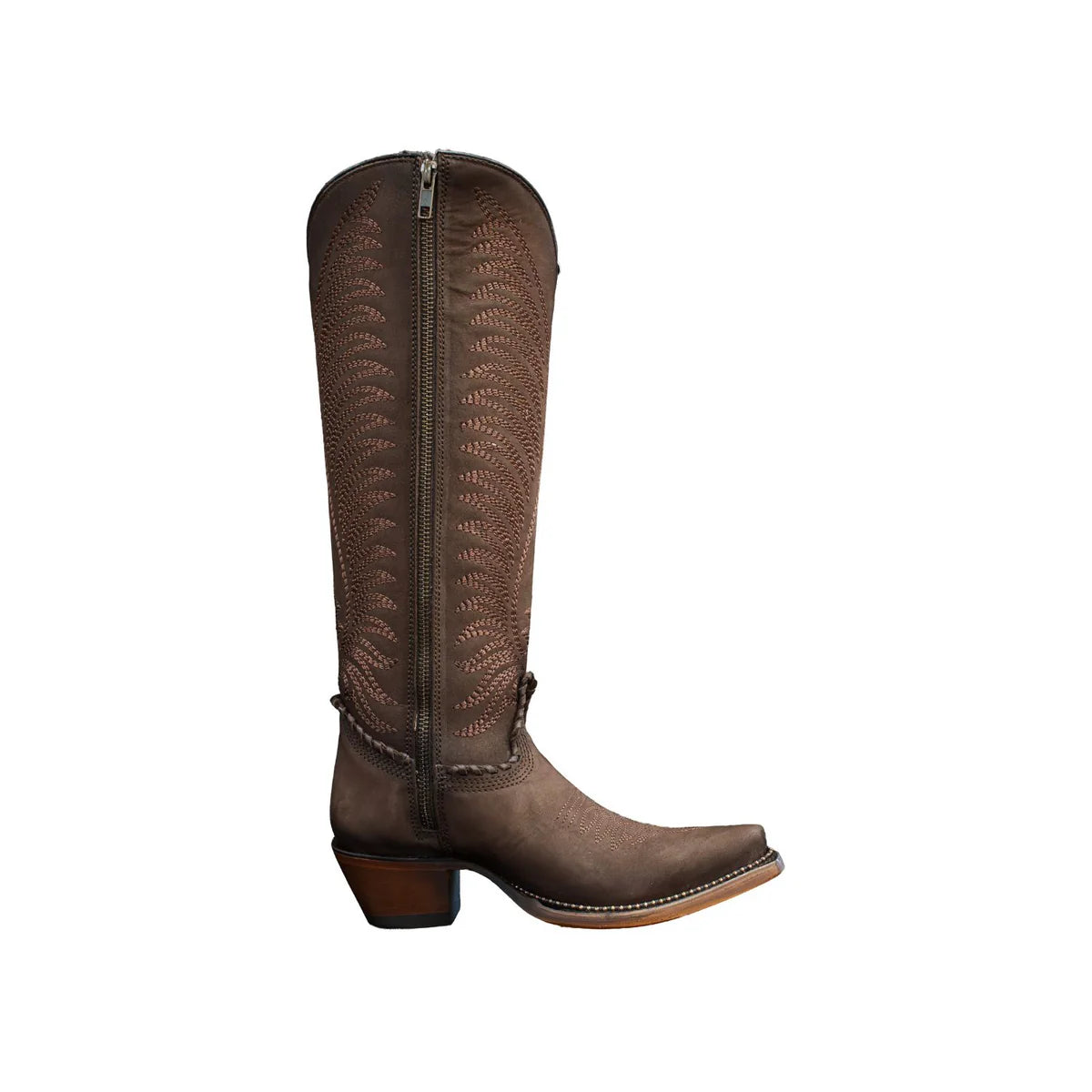 Women's Brown Embroidered Boot