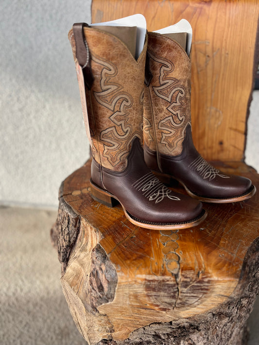 Corral Boot Company Brown-Straw Embroidery