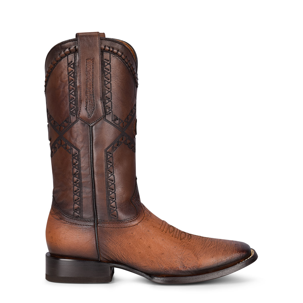 Cuadra Ostrich Belly Flame Honey Boot