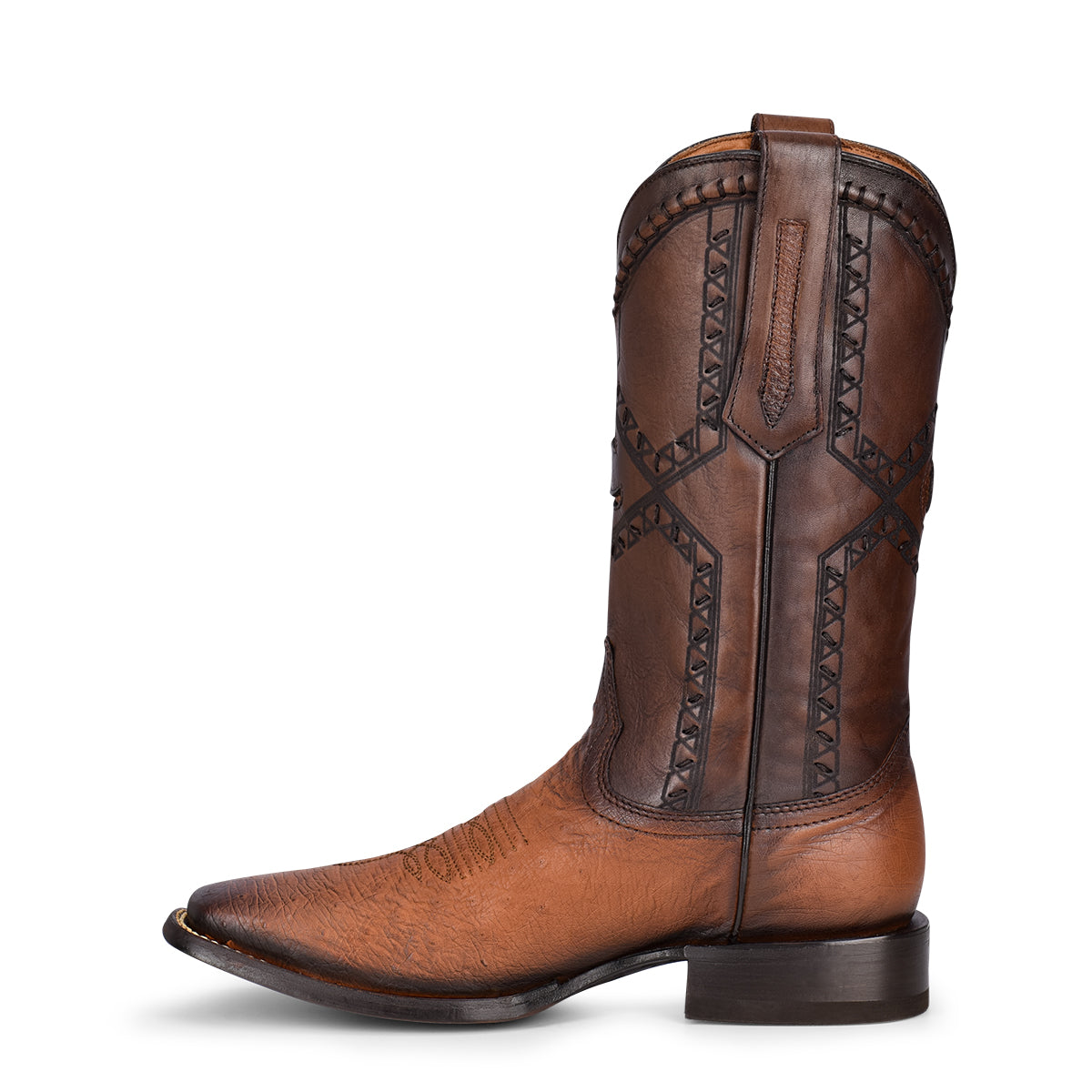 Cuadra Ostrich Belly Flame Honey Boot