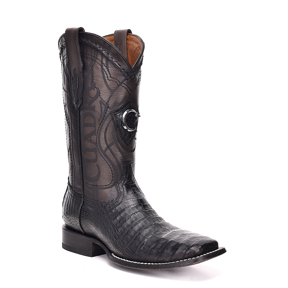 Cuadra Mens Black Caiman Exotic Boot