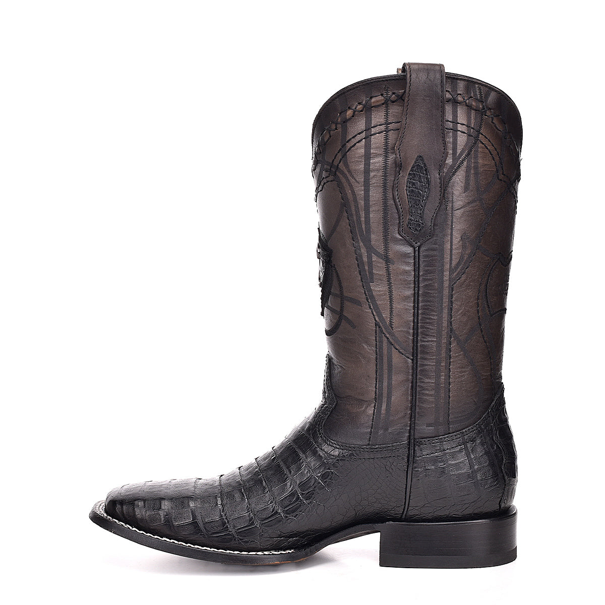 Cuadra Mens Black Caiman Exotic Boot