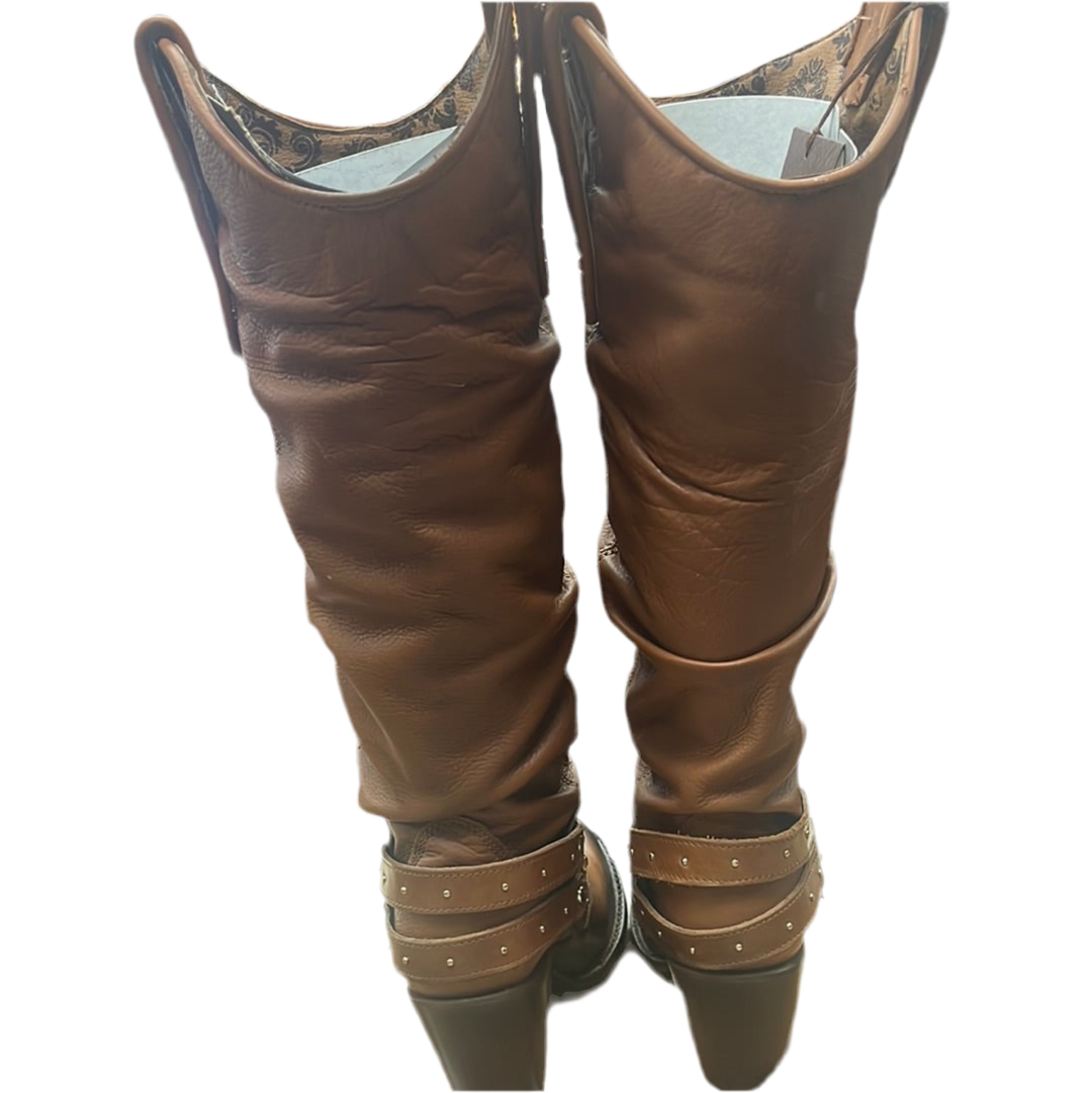 Cuadra Ladies Honey Cowhide Laser & Crystal Boot