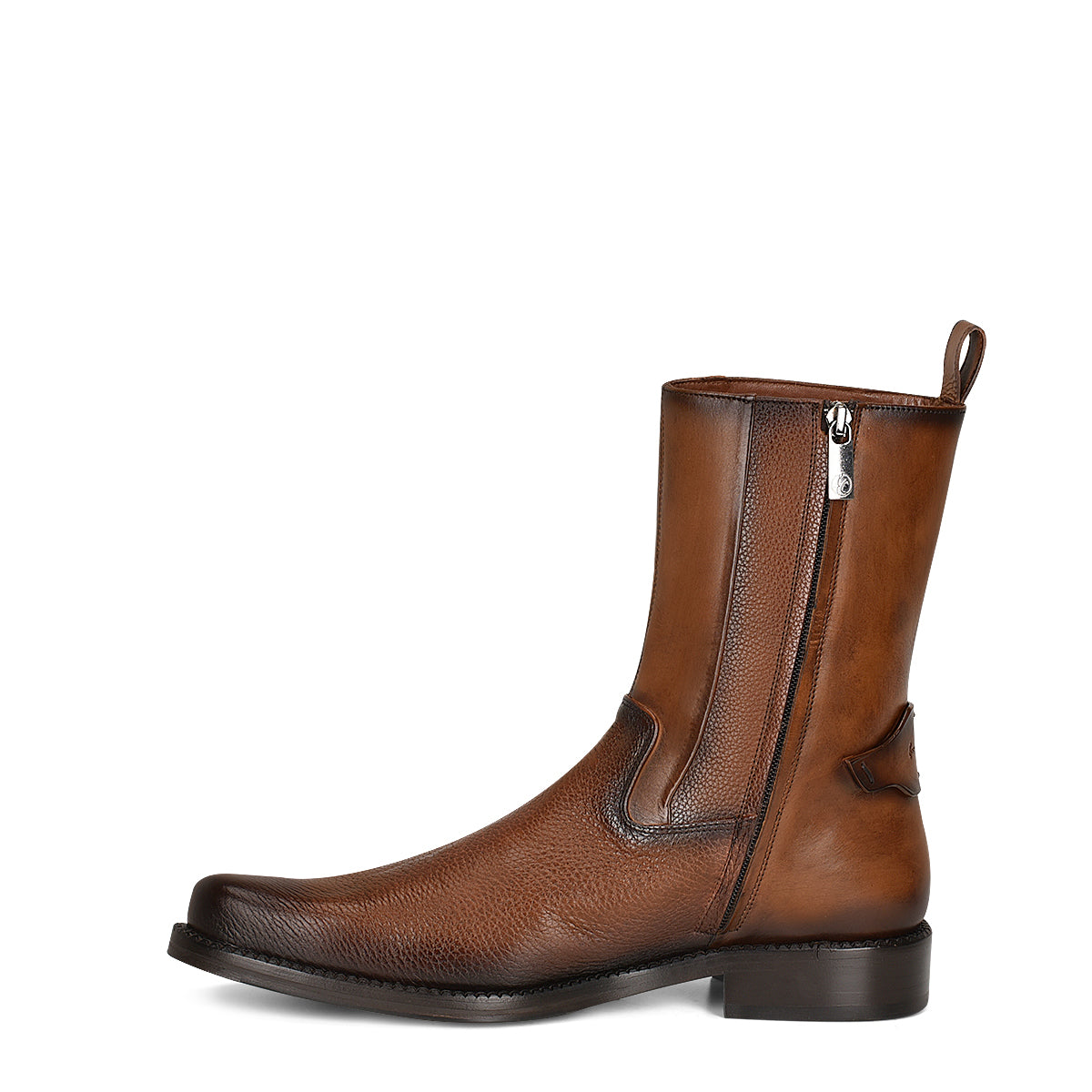 Cuadra Mens  Deer Zipper Round Toe Botin