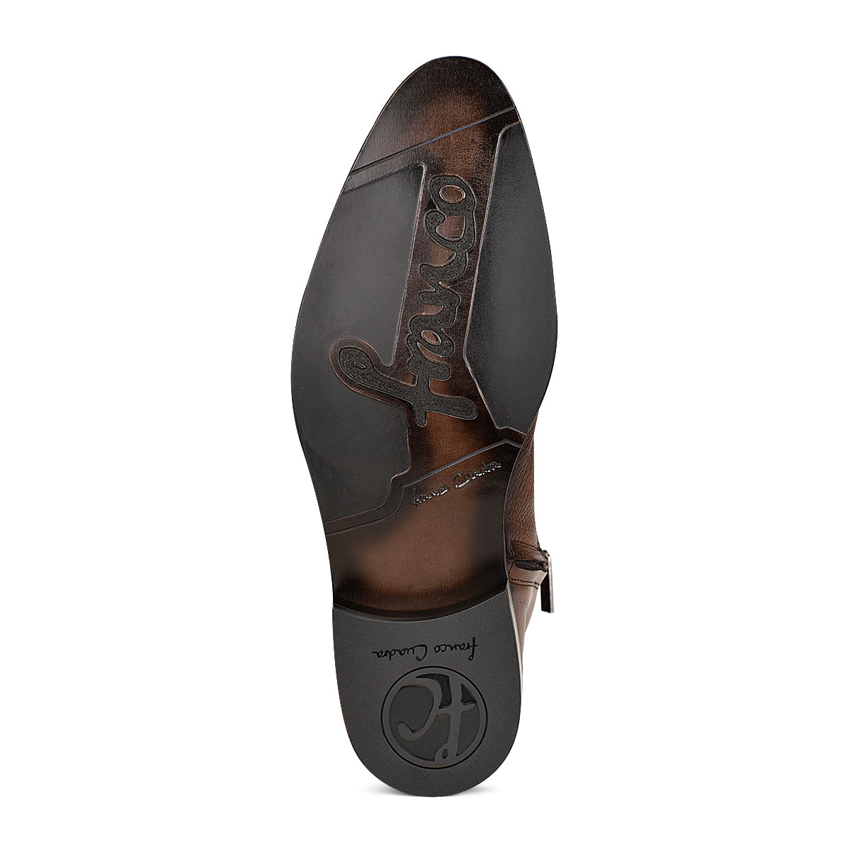 Cuadra Mens  Deer Zipper Round Toe Botin