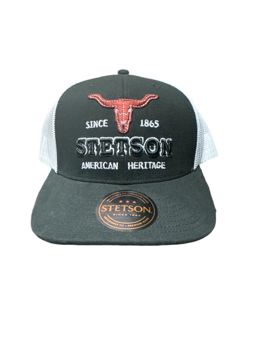 Stetson Hats Longhorn Black Trucker