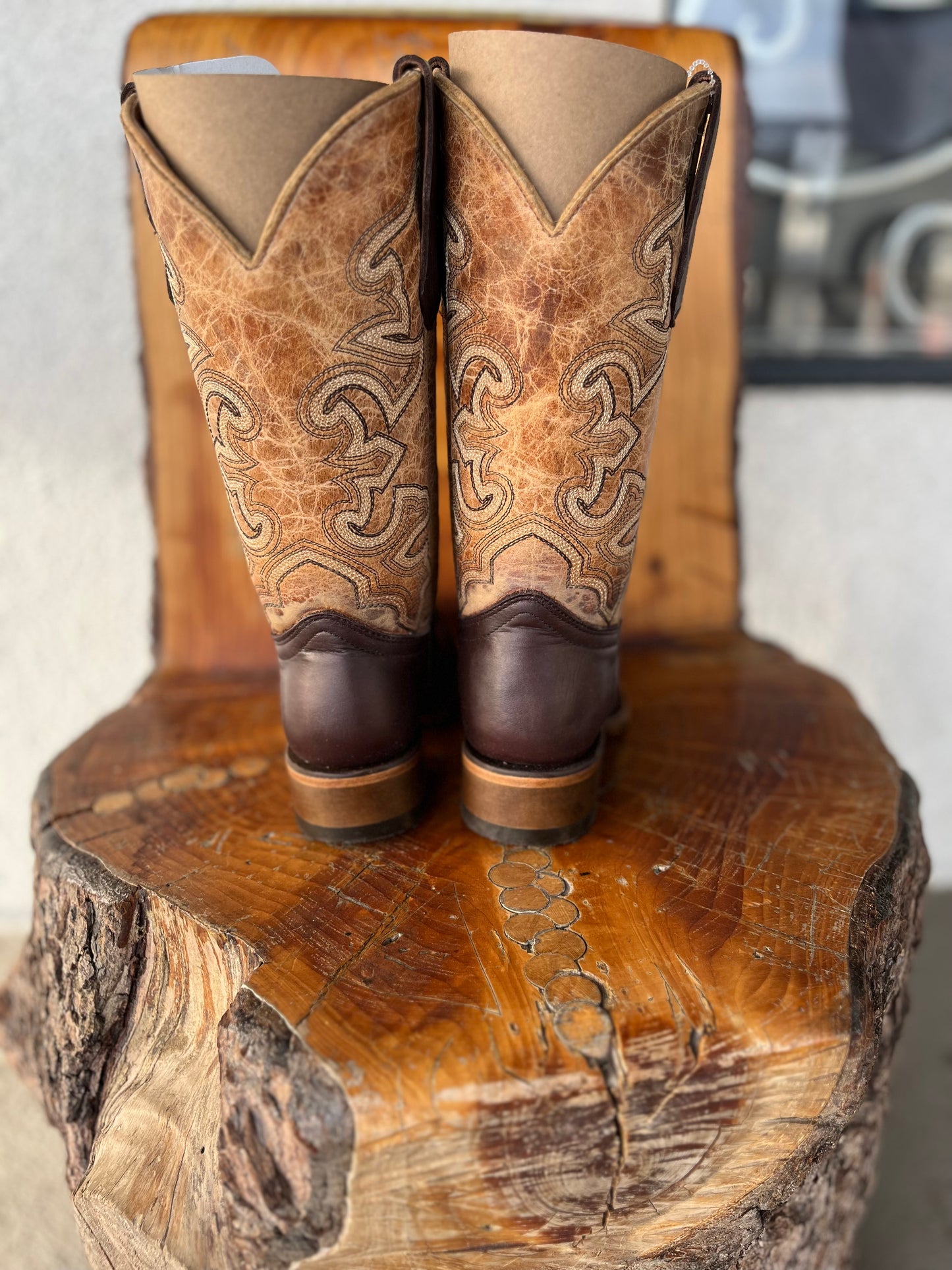 Corral Boot Company Brown-Straw Embroidery