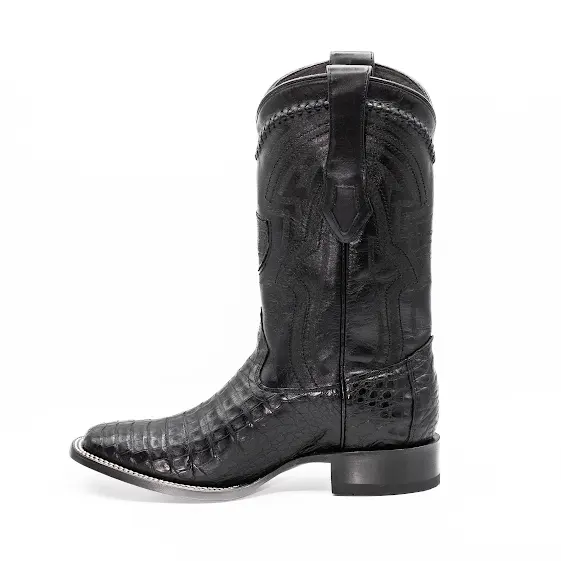 Wild West Boots Black Caiman Belly- 824L8205