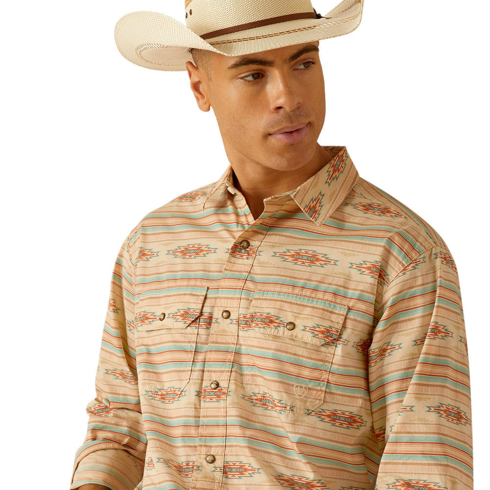 Ariat Biege Orange Snap Shirt