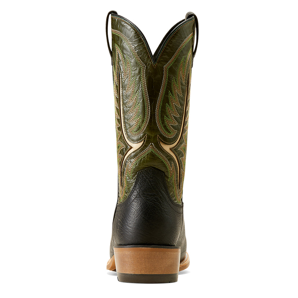 Ariat Mens Stadtler Black Roughout/ Neon Lime Cowboy Boot