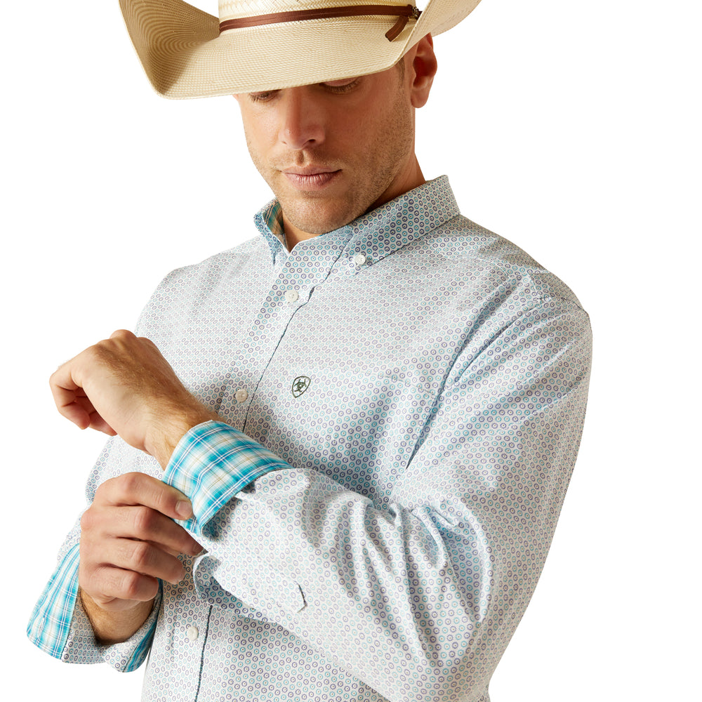 Ariat Blue/White Flowered Shirt