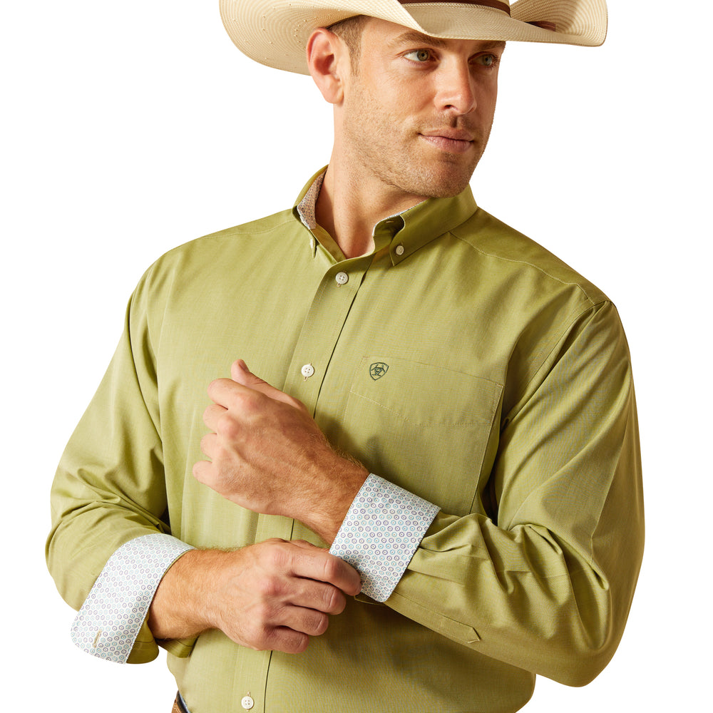 Ariat Mens Green Pinpoint Oxford Shirt