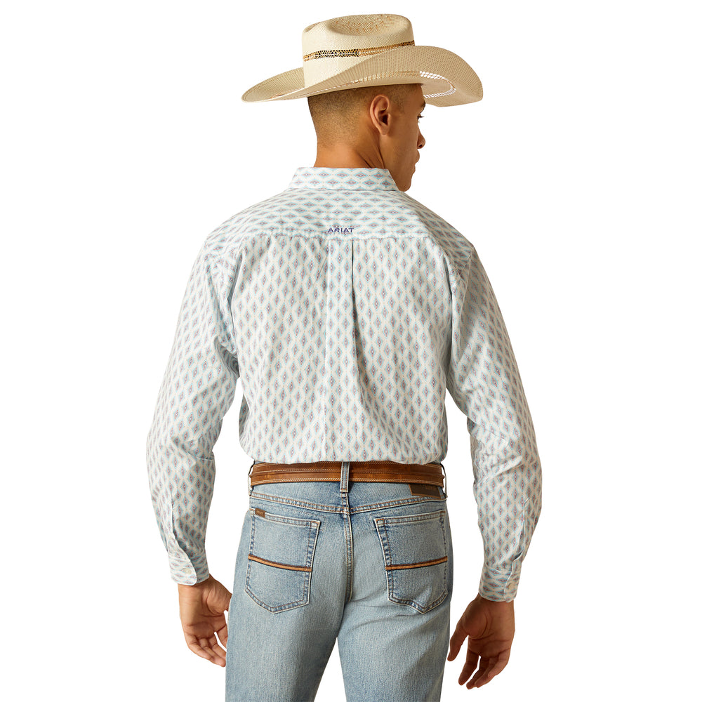 Ariat White Blue/Red Diamond Shirt