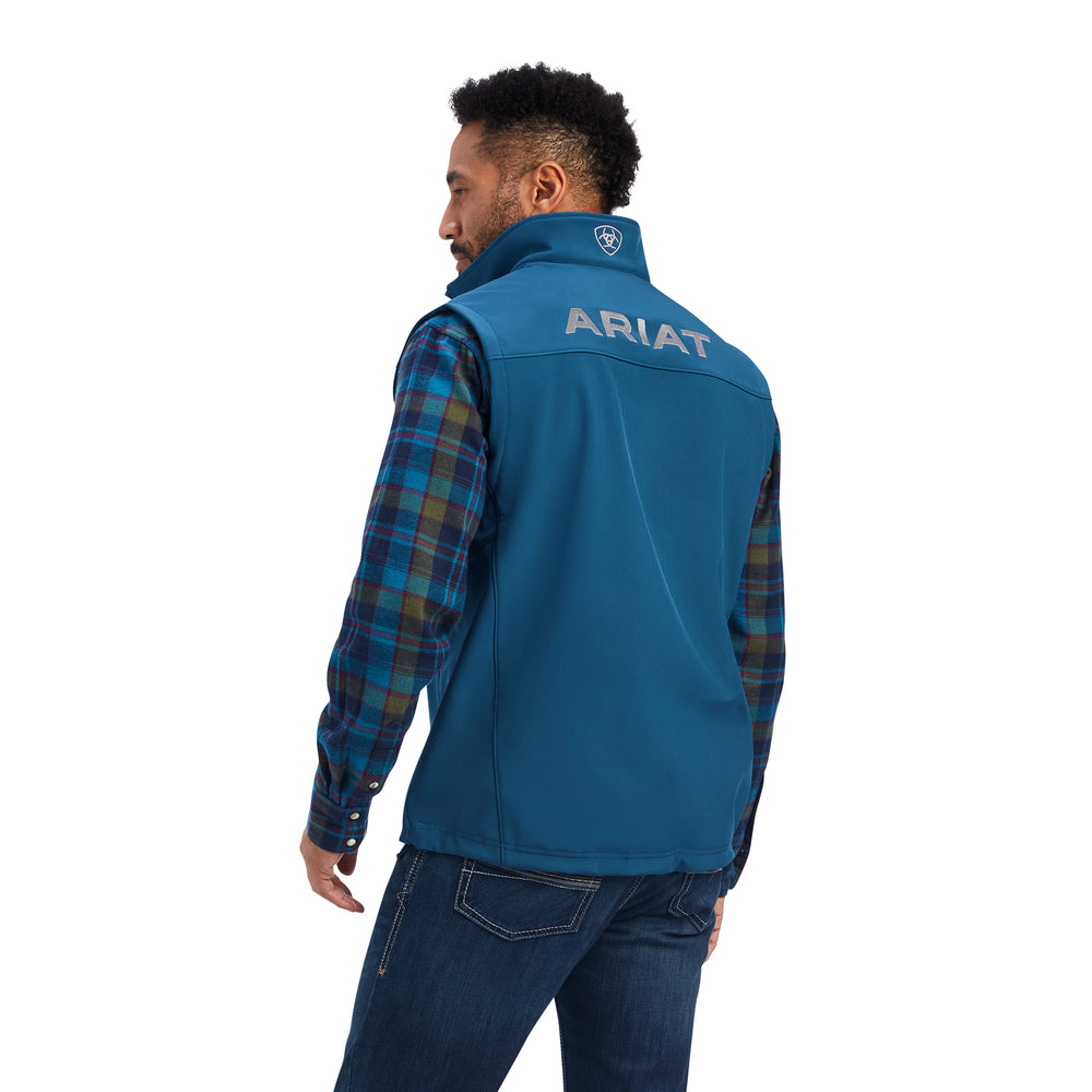 Ariat Men's Majolica Blue Logo 2.0 Softshell Vest C4