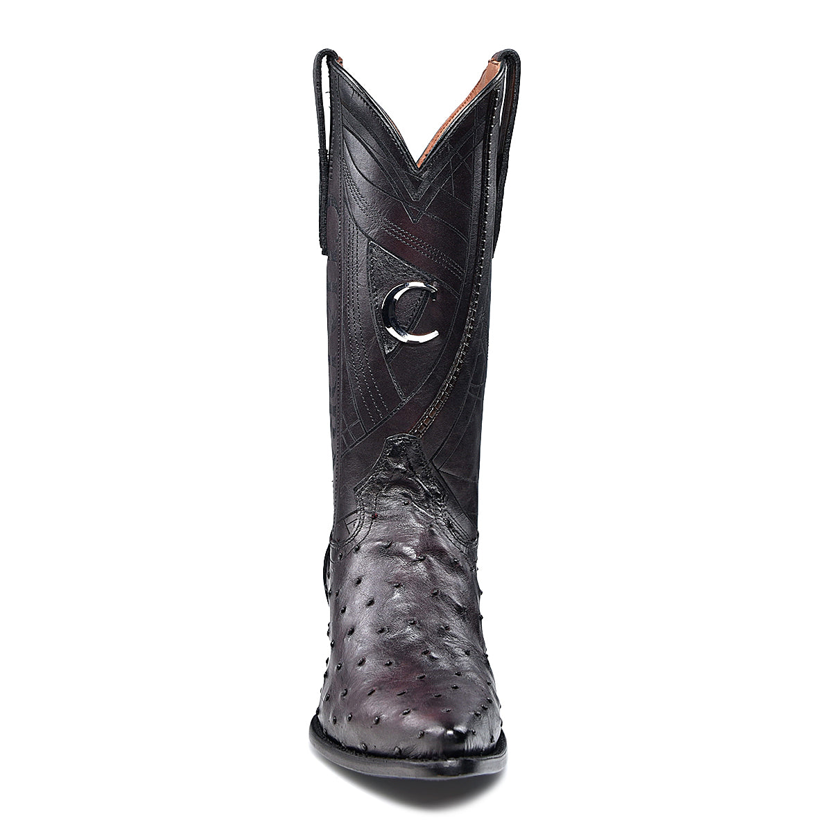 Cuadra Mens Ostrich Black Cherry Exotic Boot