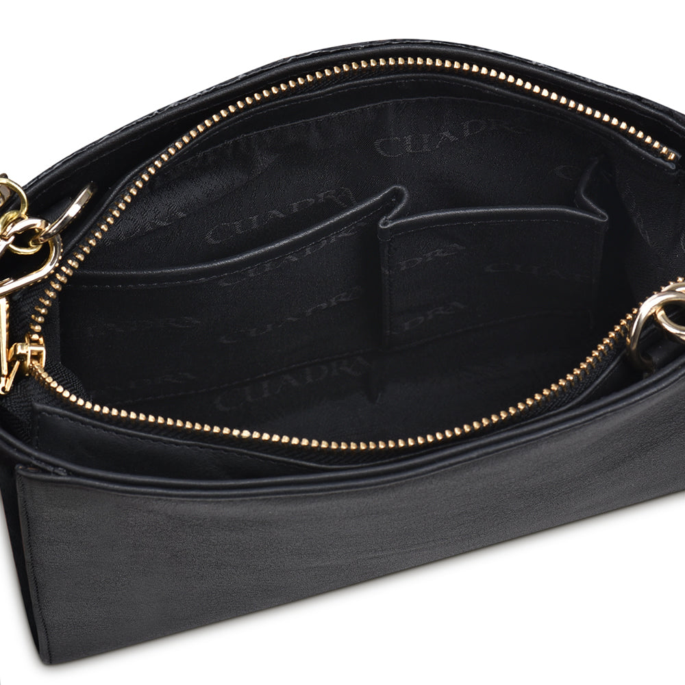 Cuadra Black Stingray Studded Hand Bag