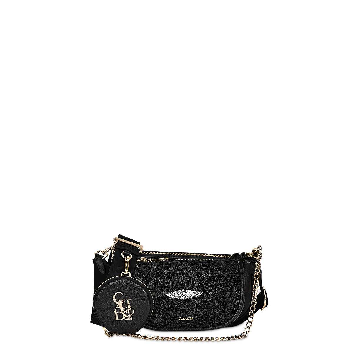 Cuadra Black Stingray Zipper Bag Set