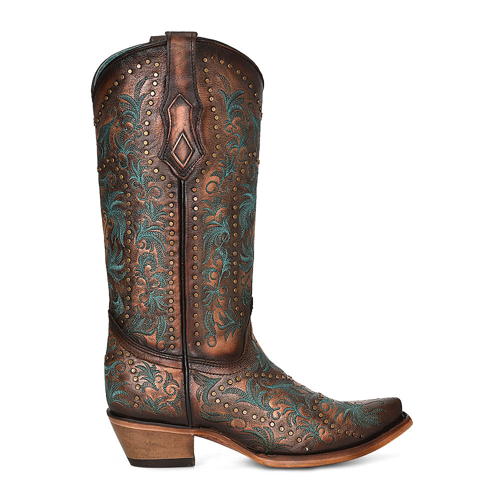 Corral Boot Company Ladies Copper Embroidered Boots