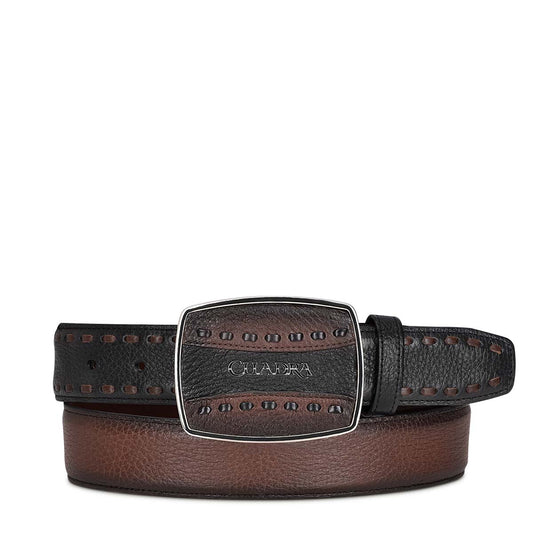 Cuadra Mens Brown Deer Woven Belt