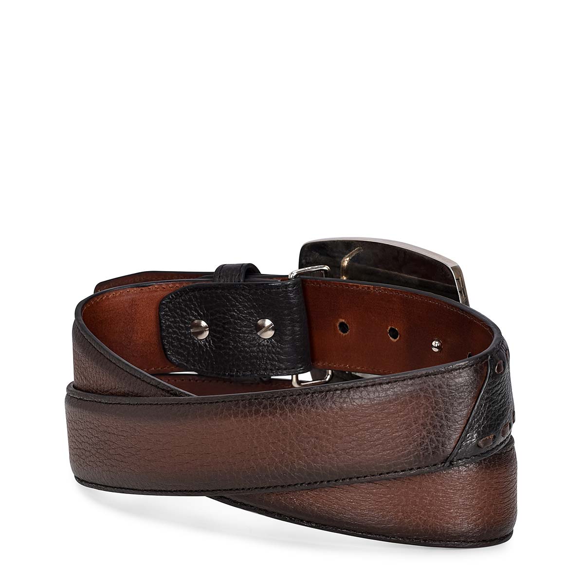 Cuadra Mens Brown Deer Woven Belt