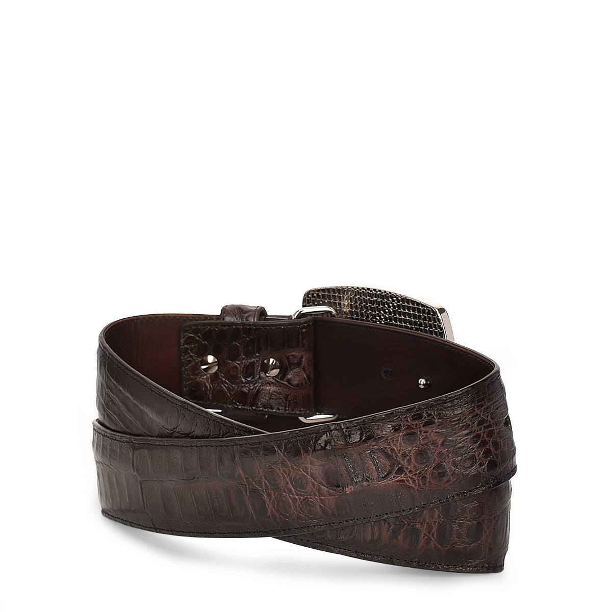 Cuadra Arauco Chocolate Caiman Exotic Belt