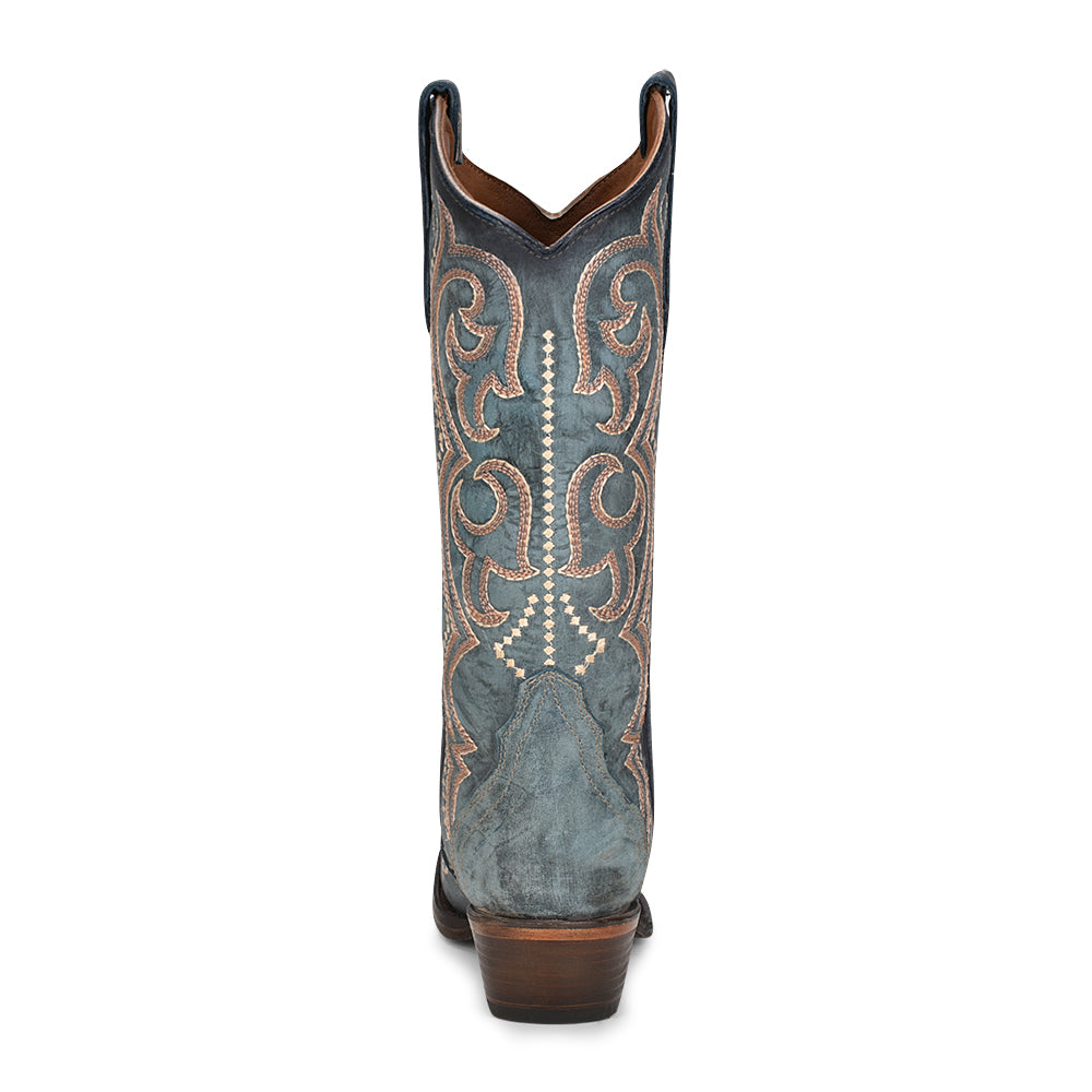 Circle G Embroidered Blue Detailed Western Boot