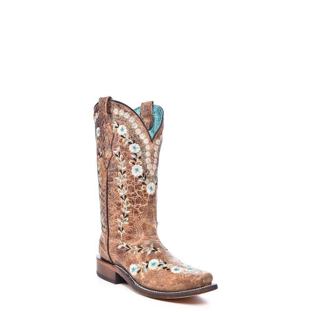 Corral Boot Company Embroidery Cowhide Western Bo