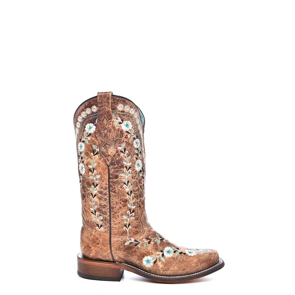 Corral Boot Company Embroidery Cowhide Western Bo