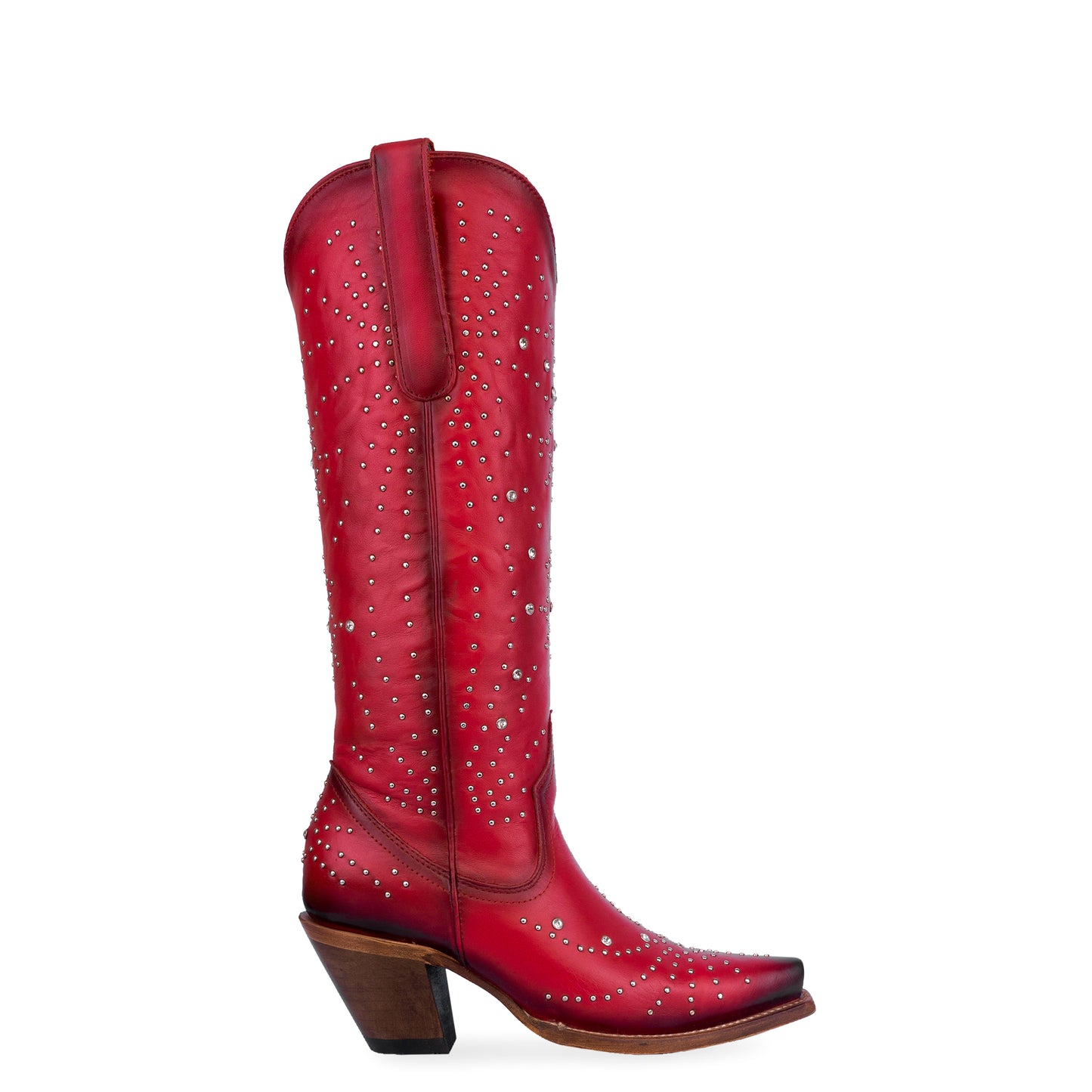 Corral Boot Company Red Crystal Ladies Cowgirl Boot