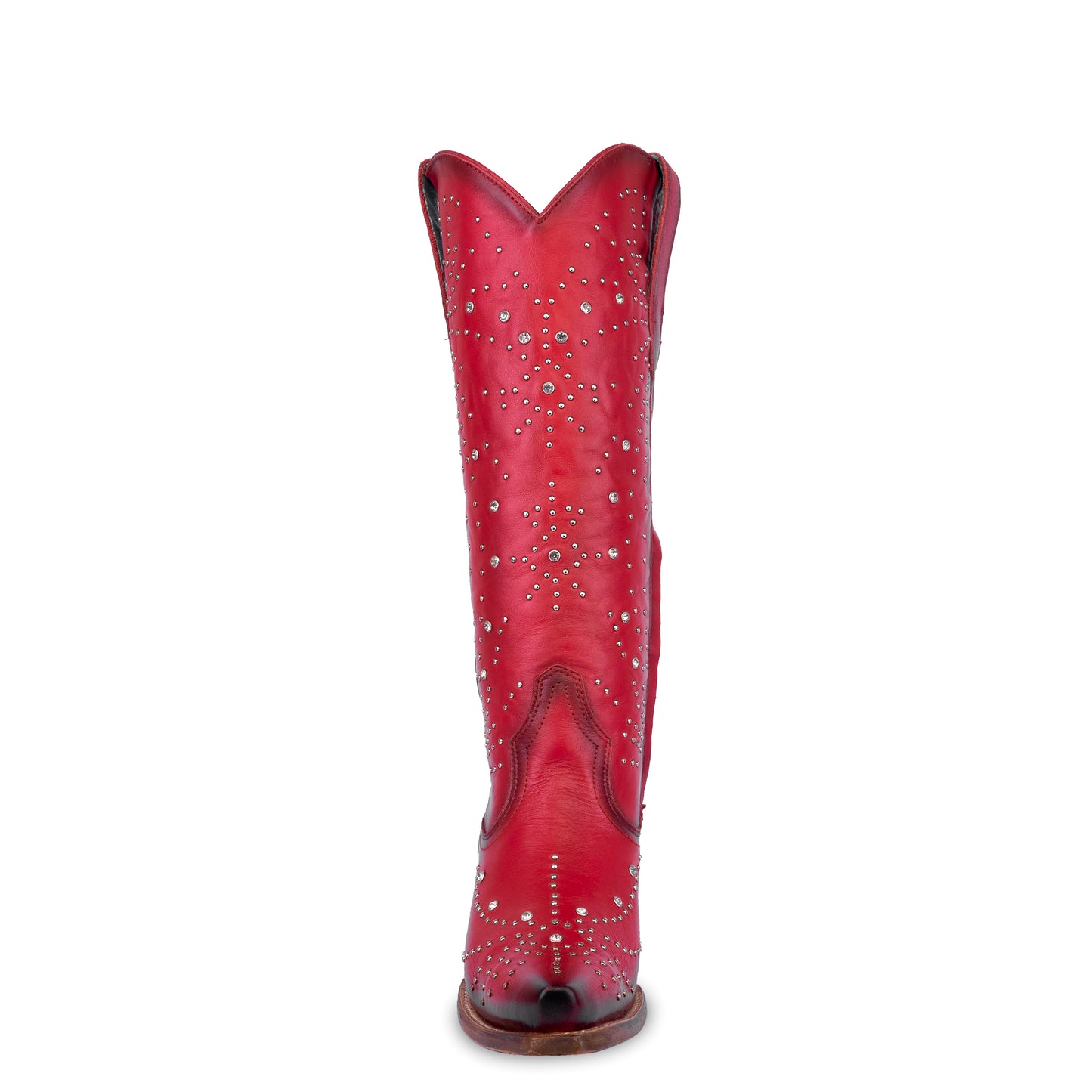 Corral Boot Company Red Crystal Ladies Cowgirl Boot