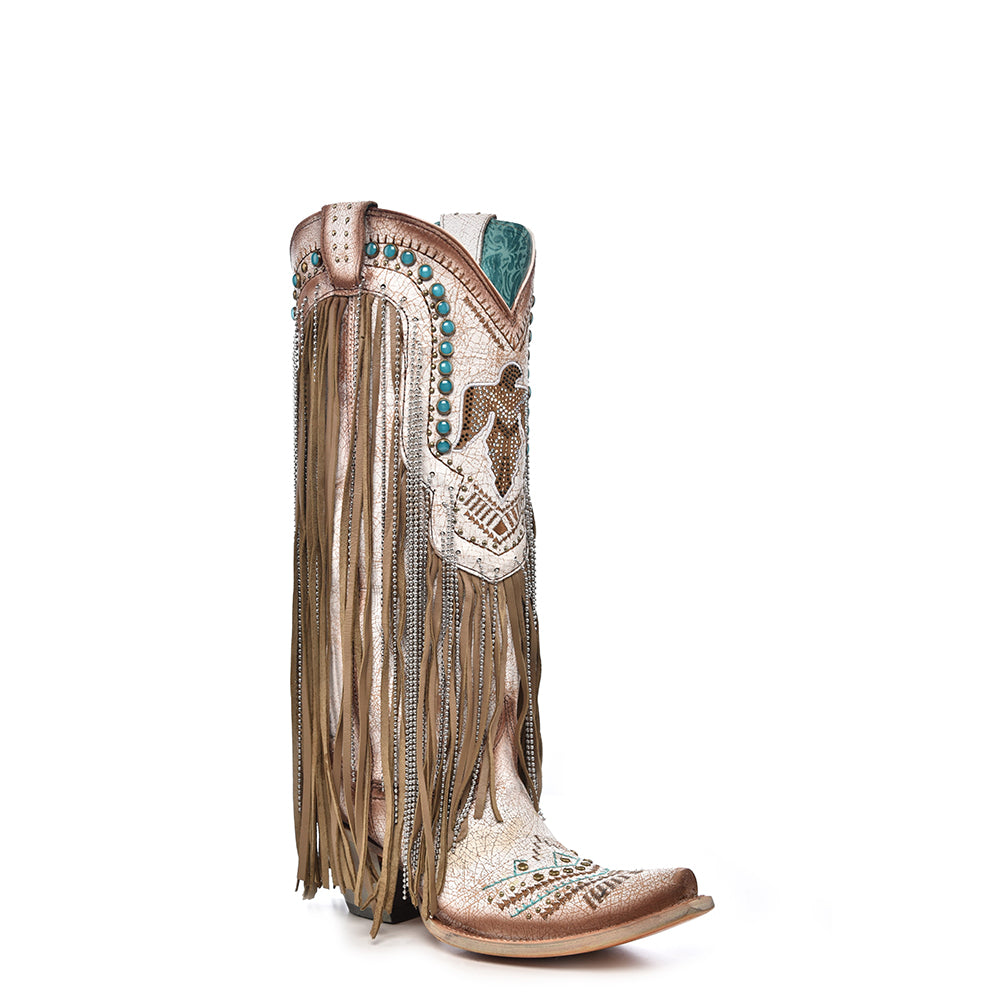 Corral Boot Company Ld Beige Embroidery