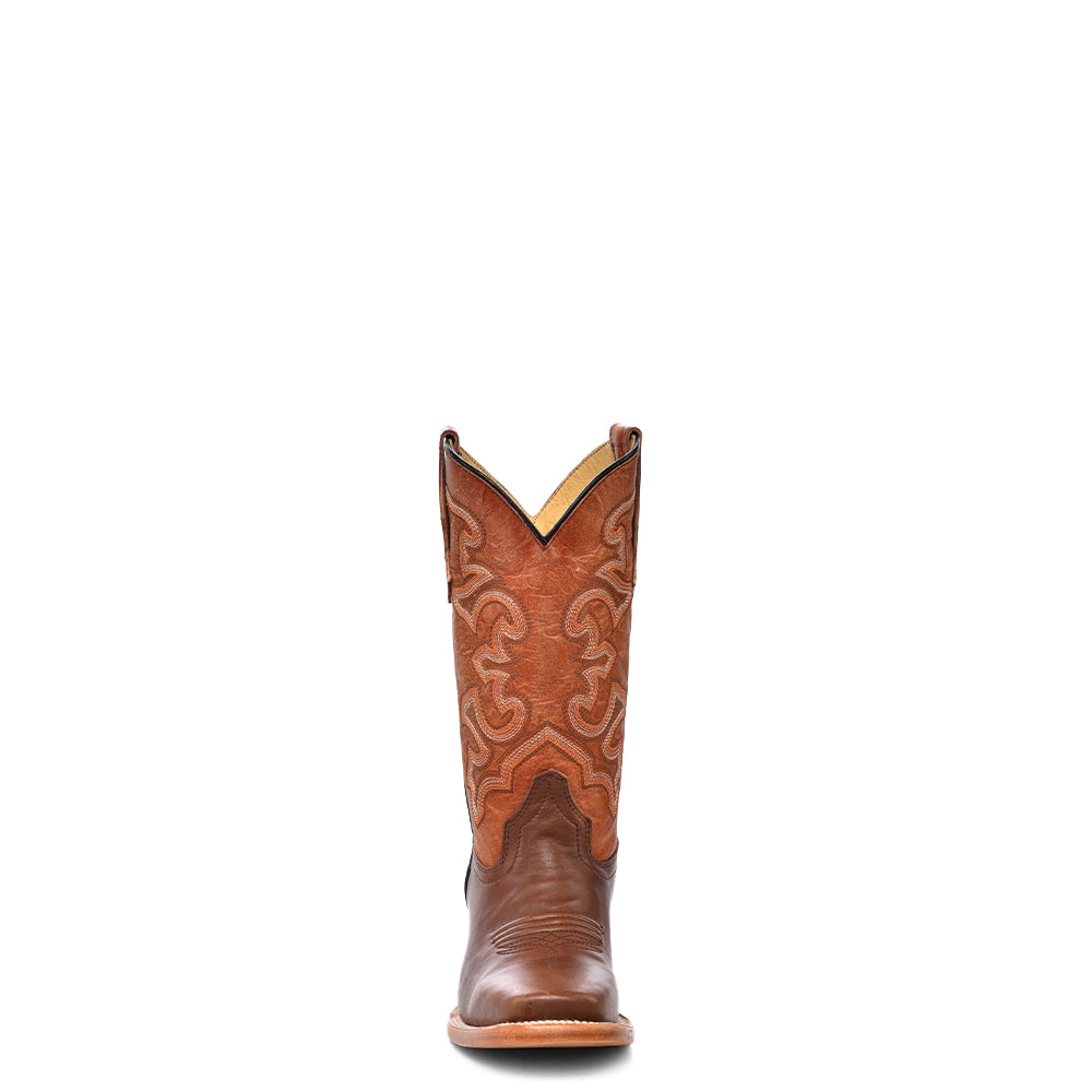 Corral Boot Company Tn Brown/Orange Embroidery Sq