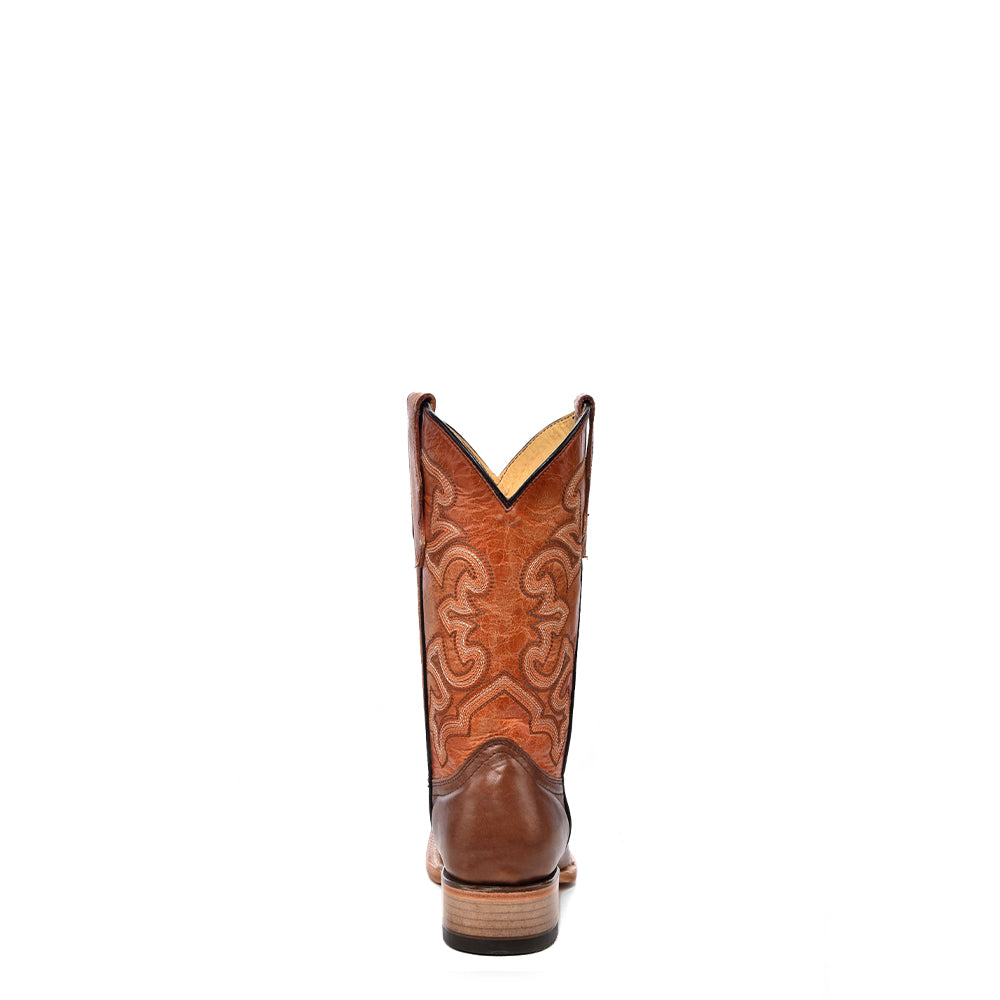 Corral Boot Company Tn Brown/Orange Embroidery Sq