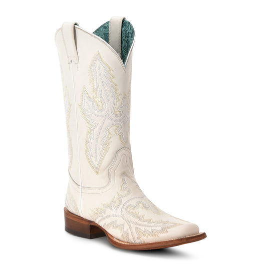 Corral Boot Company White Embroidered Cowgirl Boot