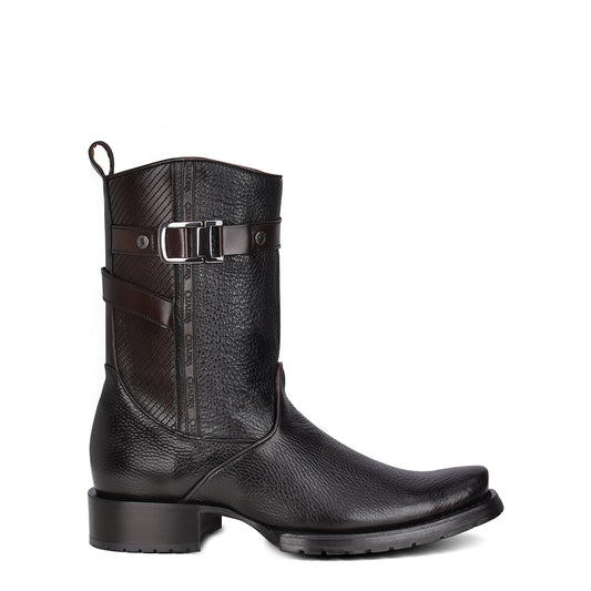 Cuadra Black Laser Narrow Square Boot