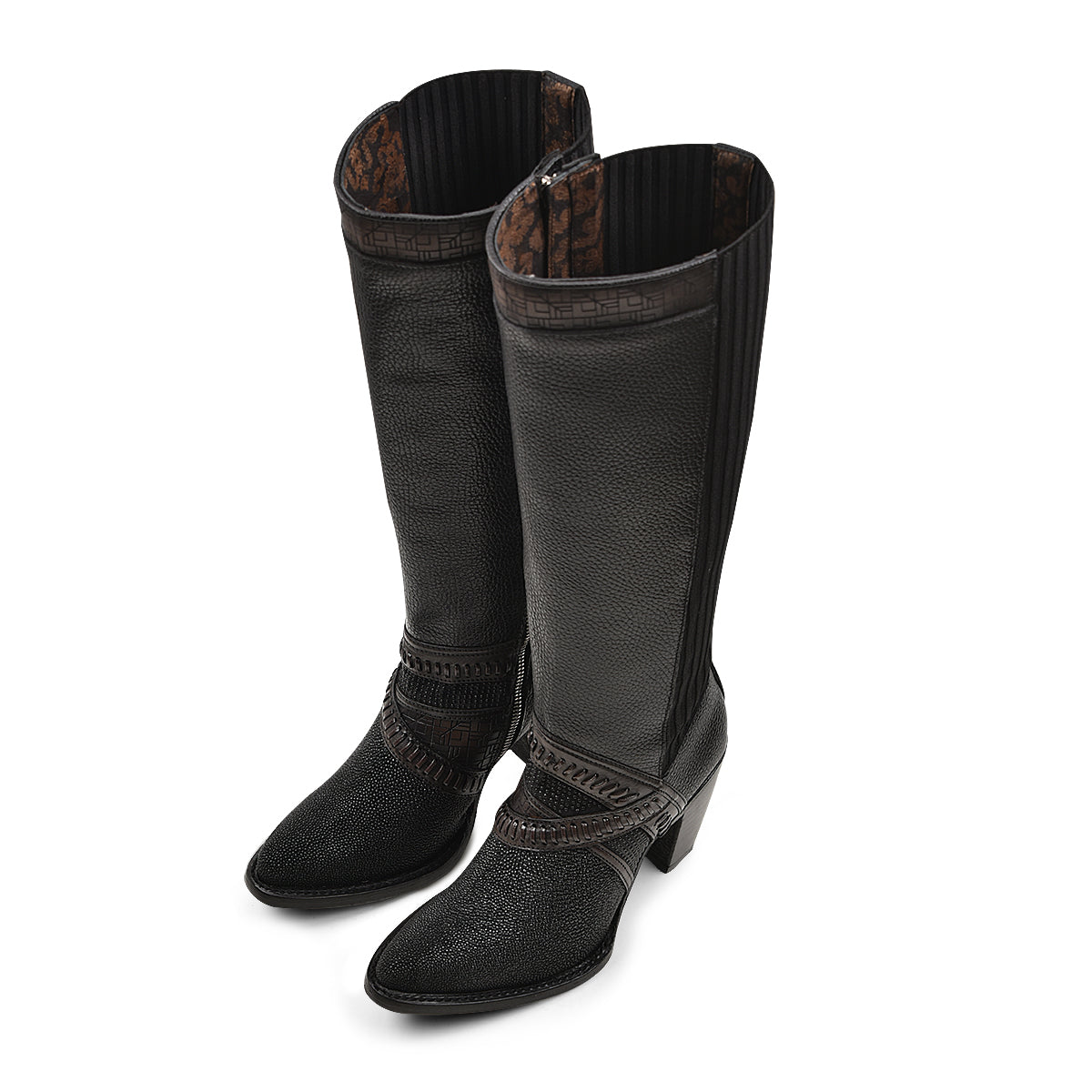 Cuadra Black/Stingray Tall Zipper