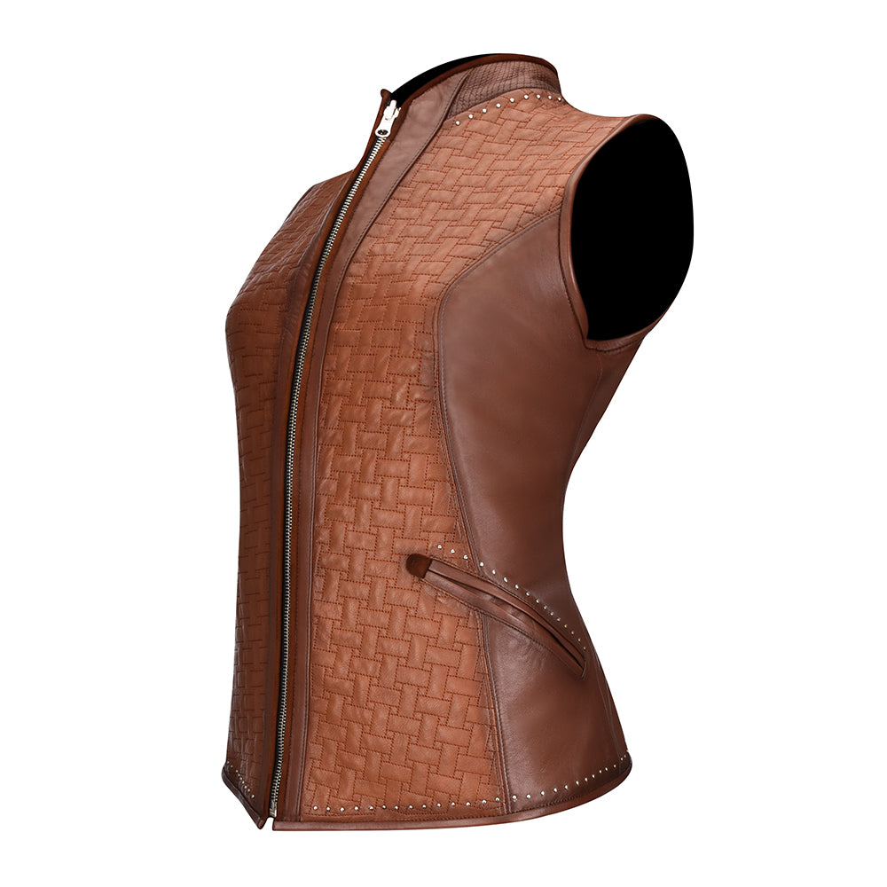 Cuadra Brown/Honey Stud Vest