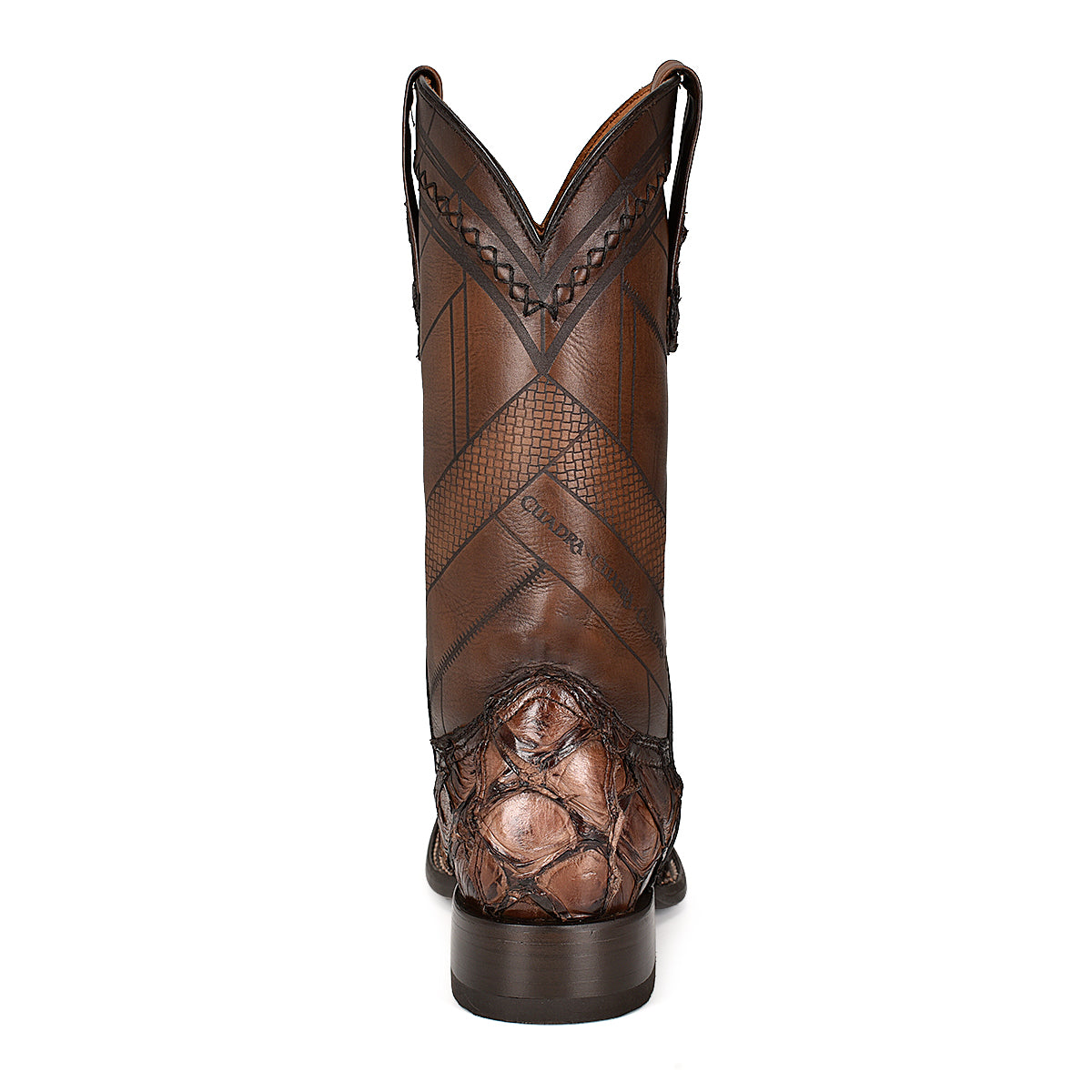 Cuadra Mens Fish Pirarucu Chocolate Exotic Boot