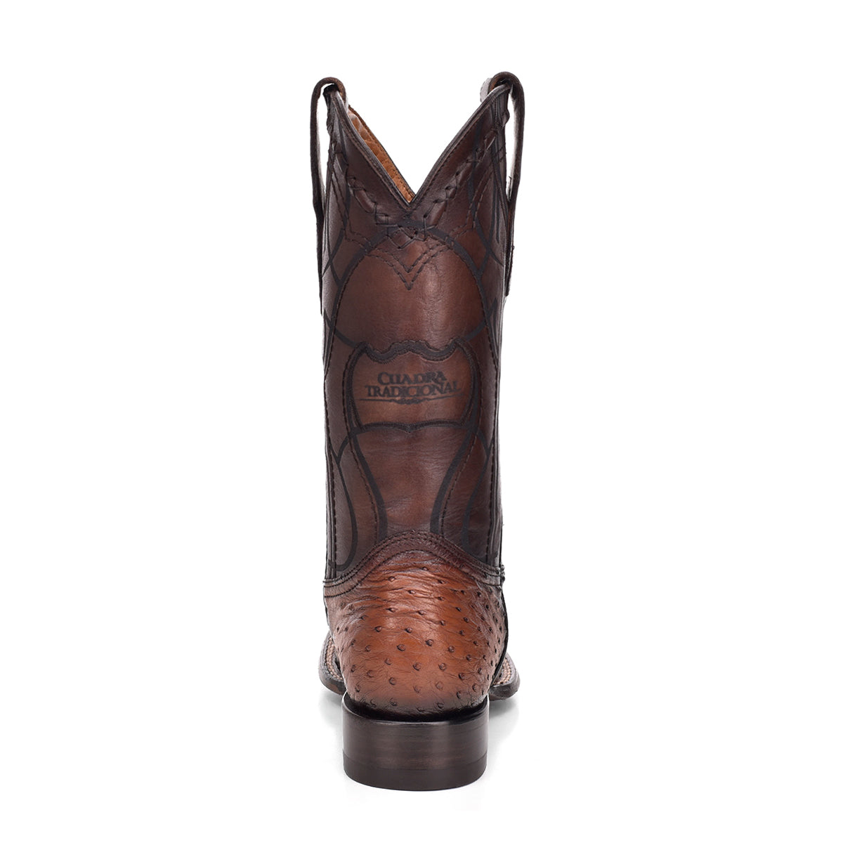 Cuadra Brown Ostrich Laser & Embroidery